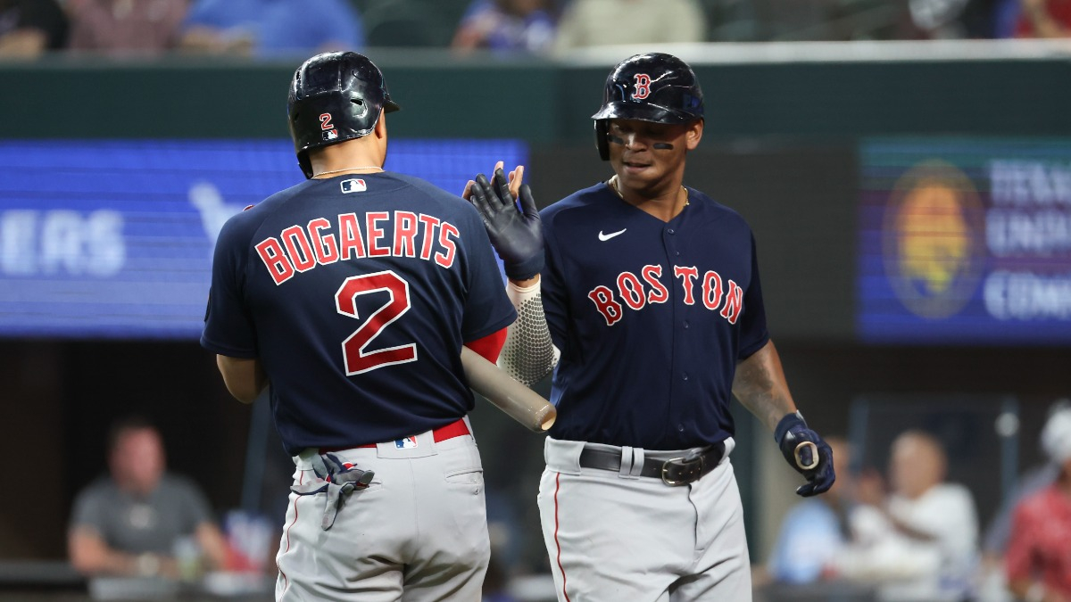 Boston Red Sox shortstop Xander Bogaerts, third baseman Rafael Devers