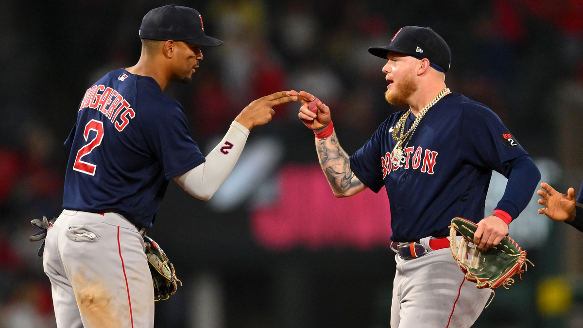 Boston Red Sox shortstop Xander Bogaerts, outfielder Alex Verdugo