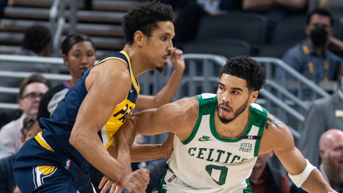 Boston Celtics forward Jayson Tatum, Malcolm Brogdon