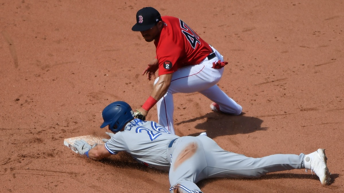 Boston Red Sox second baseman Yolmer Sanchez