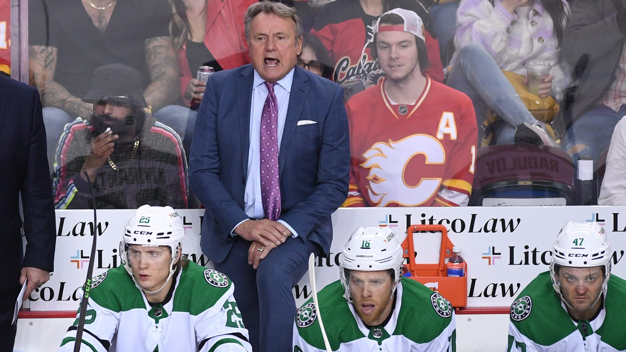 NHL: Stanley Cup Playoffs-Dallas Stars at Calgary Flames