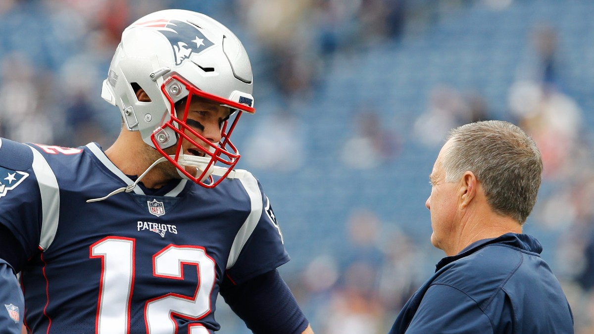 Tampa Bay Buccaneers quarterback Tom Brady, New England Patriots coach Bill Belichick