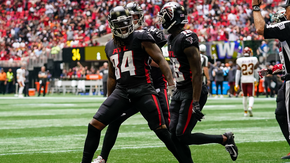 Atlanta Falcons running back Cordarrelle Patterson and wide receiver Calvin Ridley