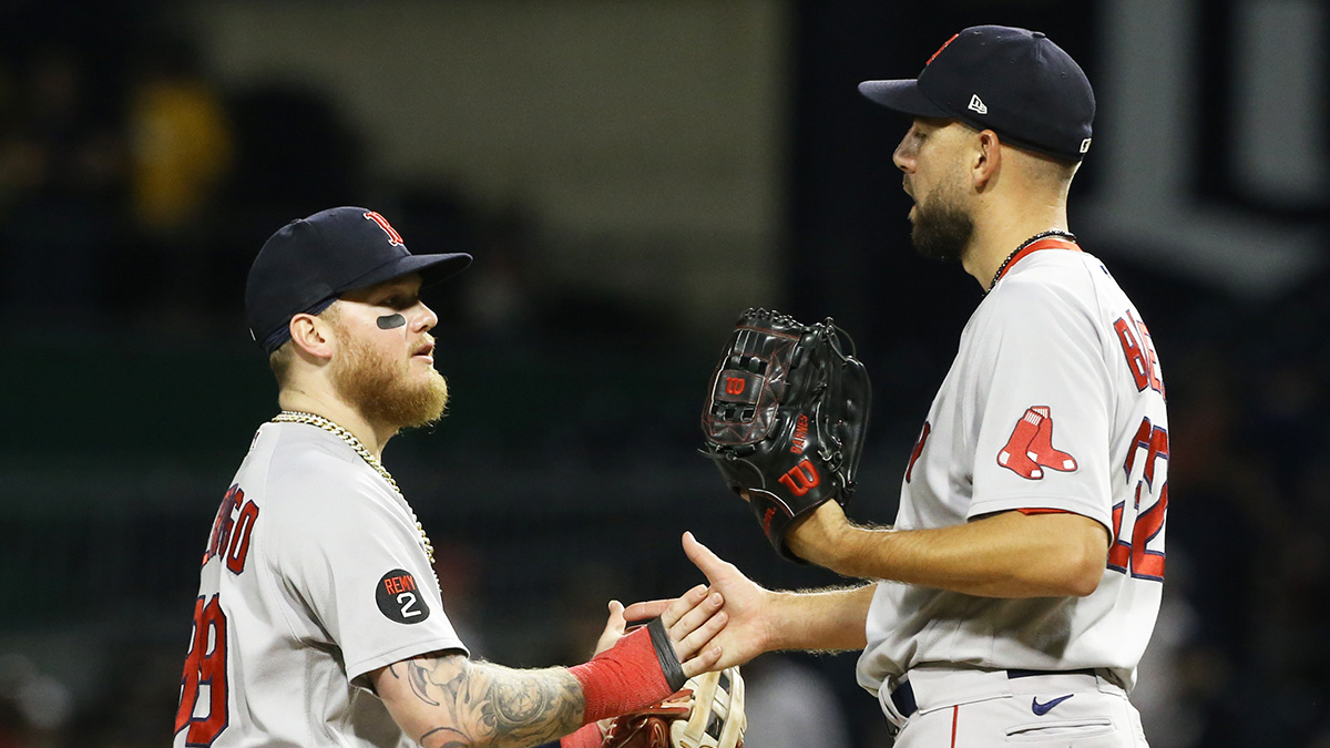 Boston Red Sox relief pitcher Matt Barnes and outfielder Alex Verdugo