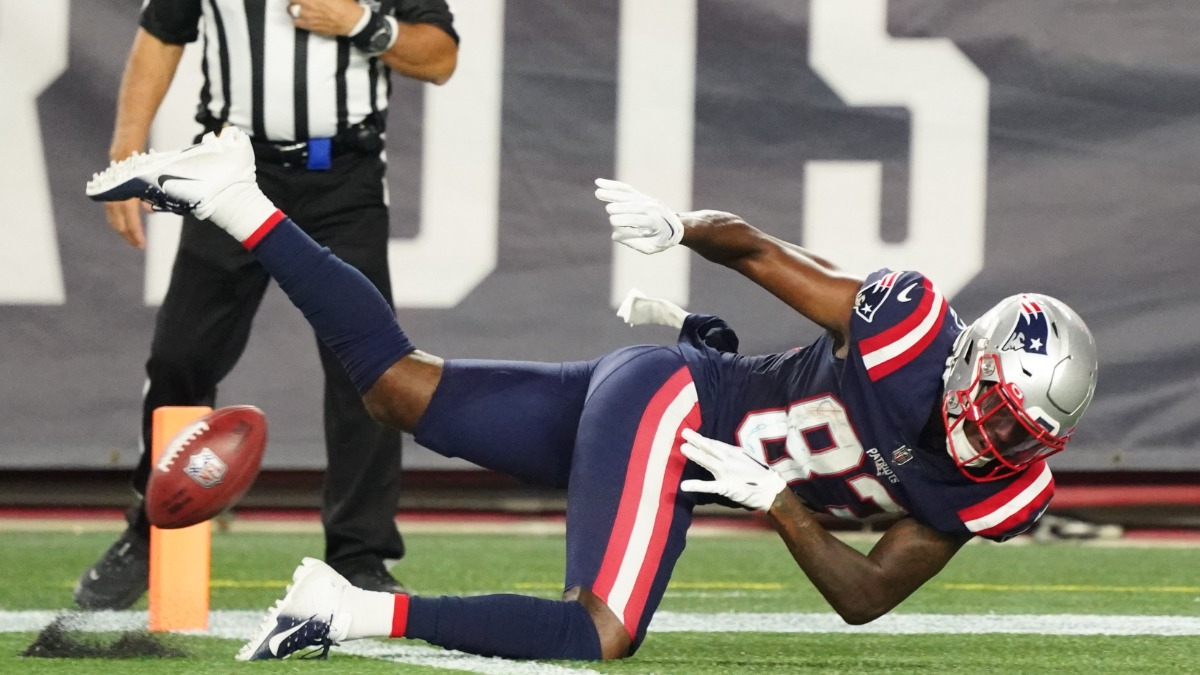 New England Patriots receiver Lil'Jordan Humphrey