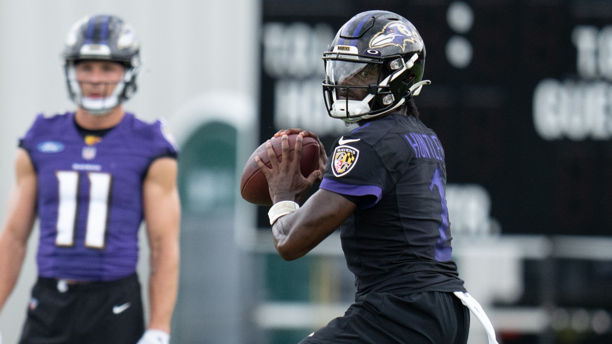Baltimore Ravens quarterback Tyler Huntley