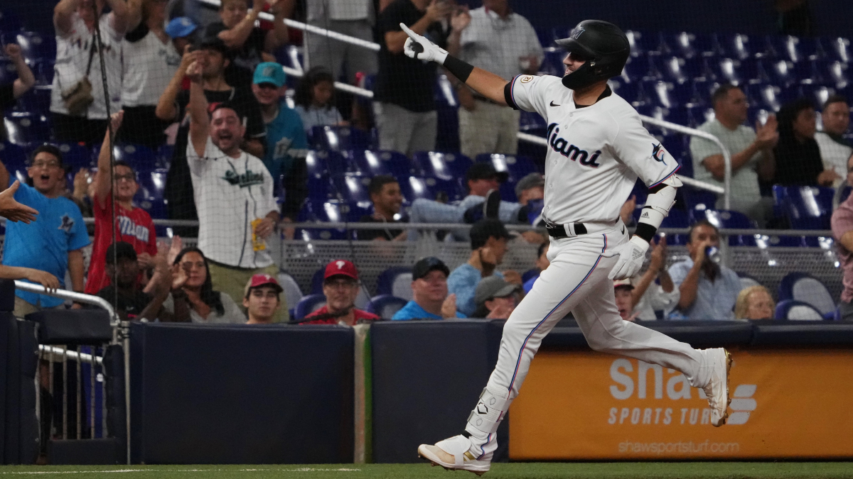 Miami Marlins infielder Jordan Groshans