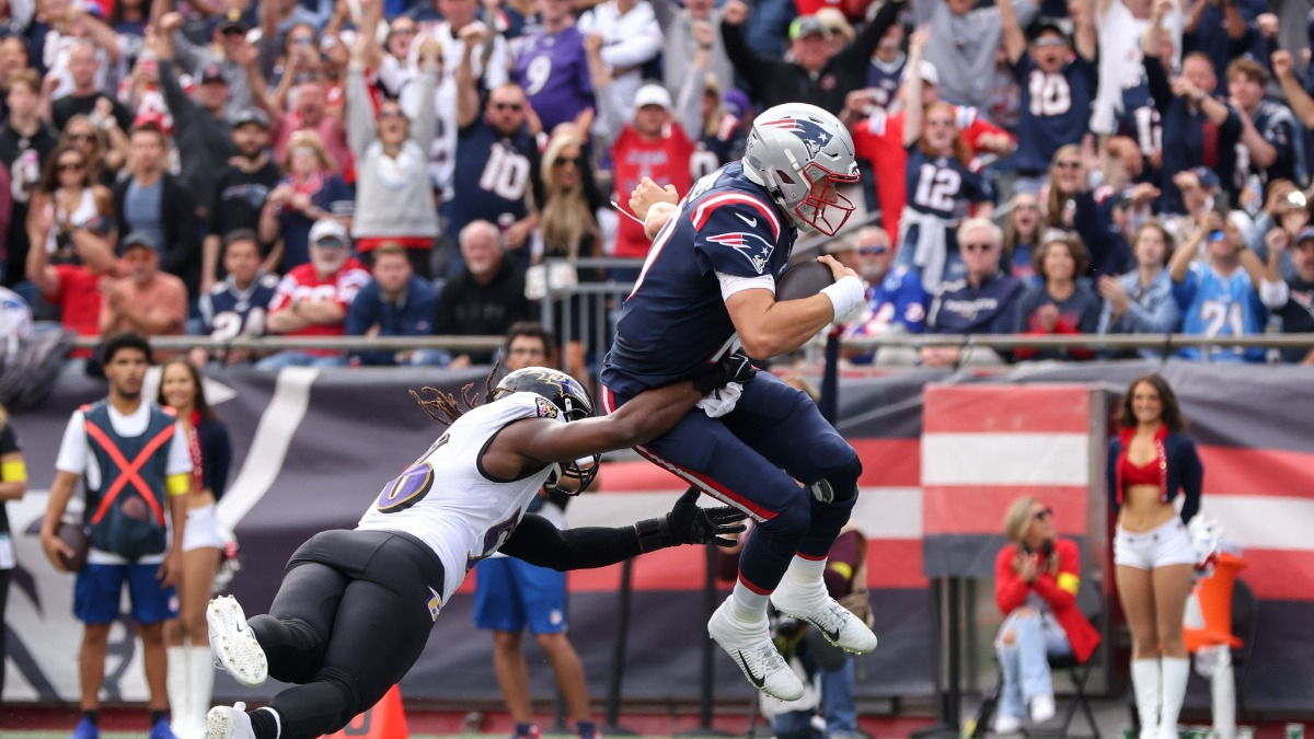 New England Patriots quarterback Mac Jones