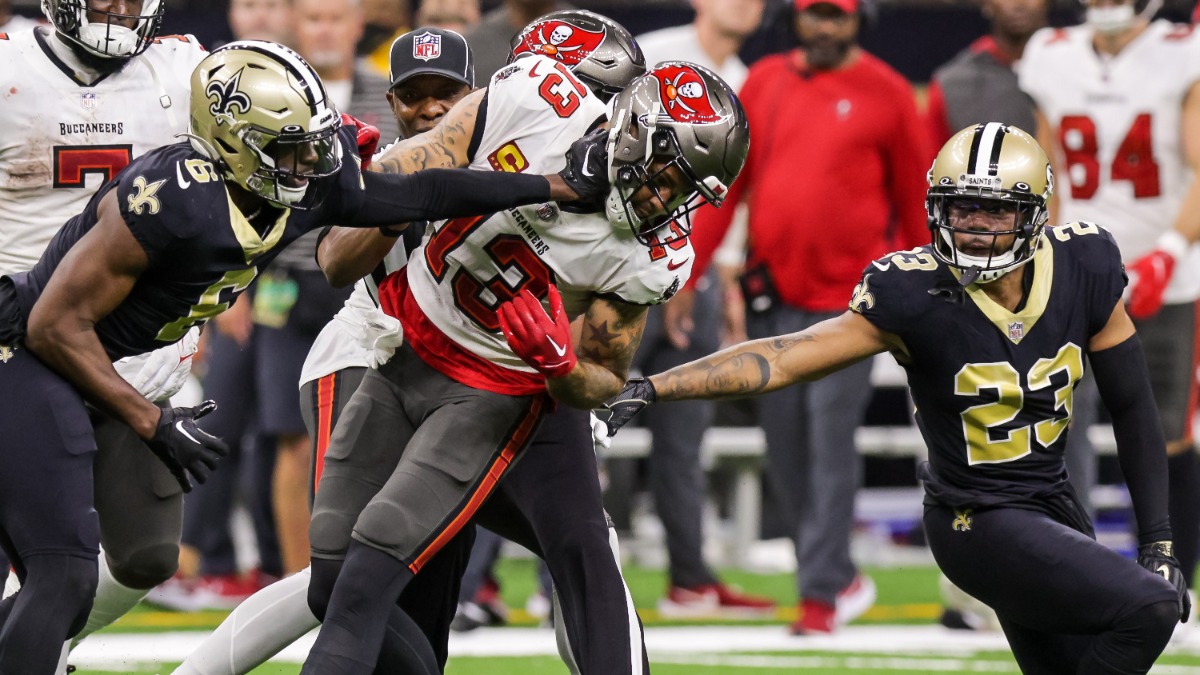 Tampa Bay Buccaneers wide receiver Mike Evans, New Orleans Saints' Marshon Lattimore