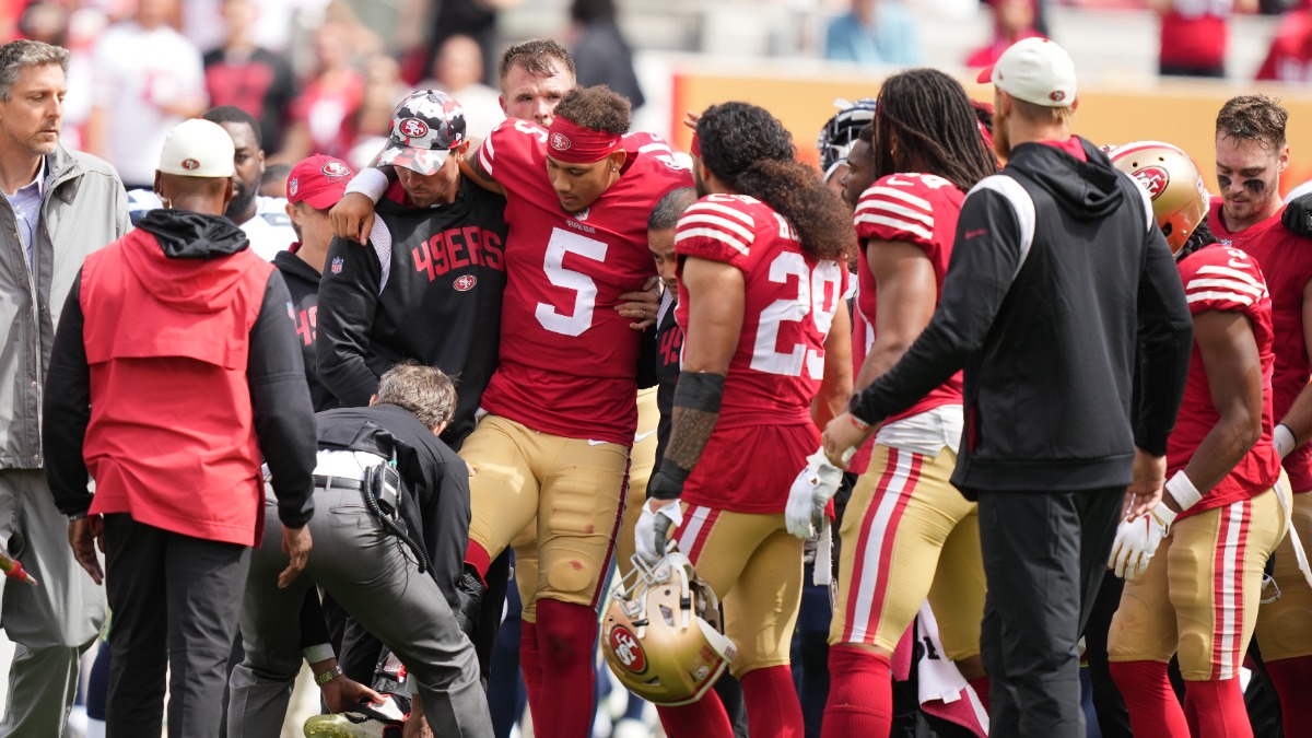 San Francisco 49ers quarterback Trey Lance