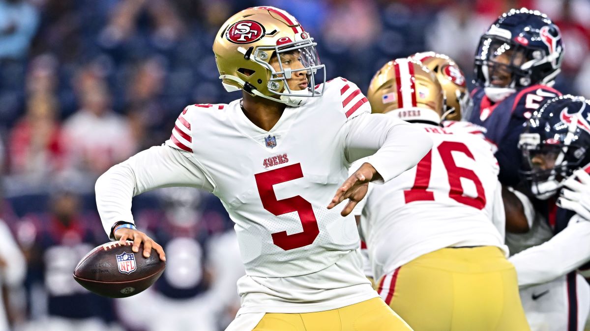 San Francisco 49ers quarterback Trey Lance
