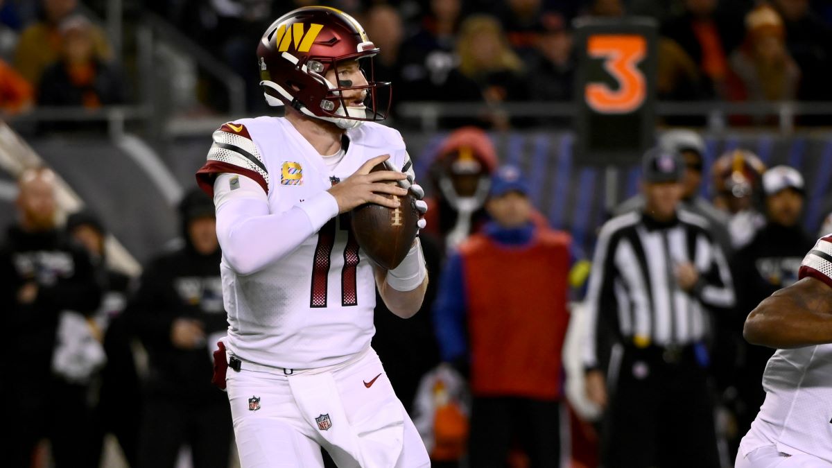 Washington Commanders quarterback Carson Wentz