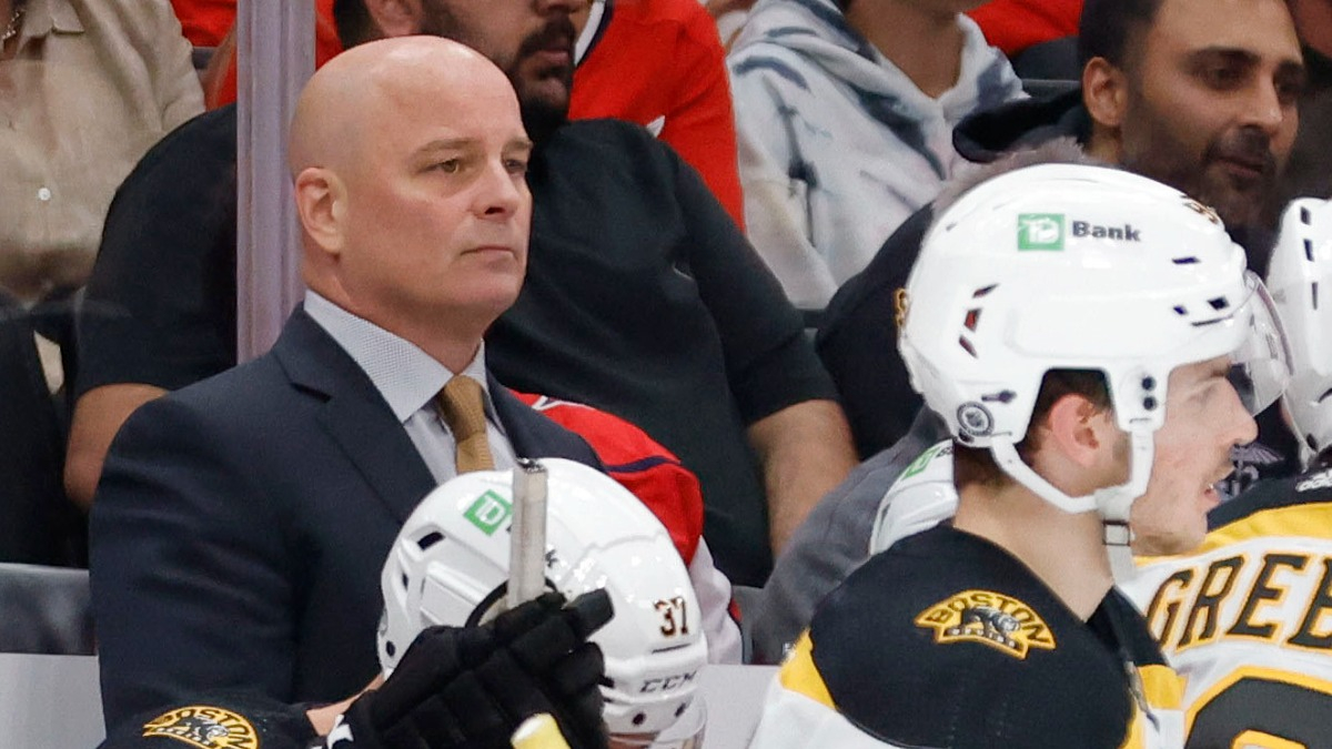 Boston Bruins head coach Jim Montgomery