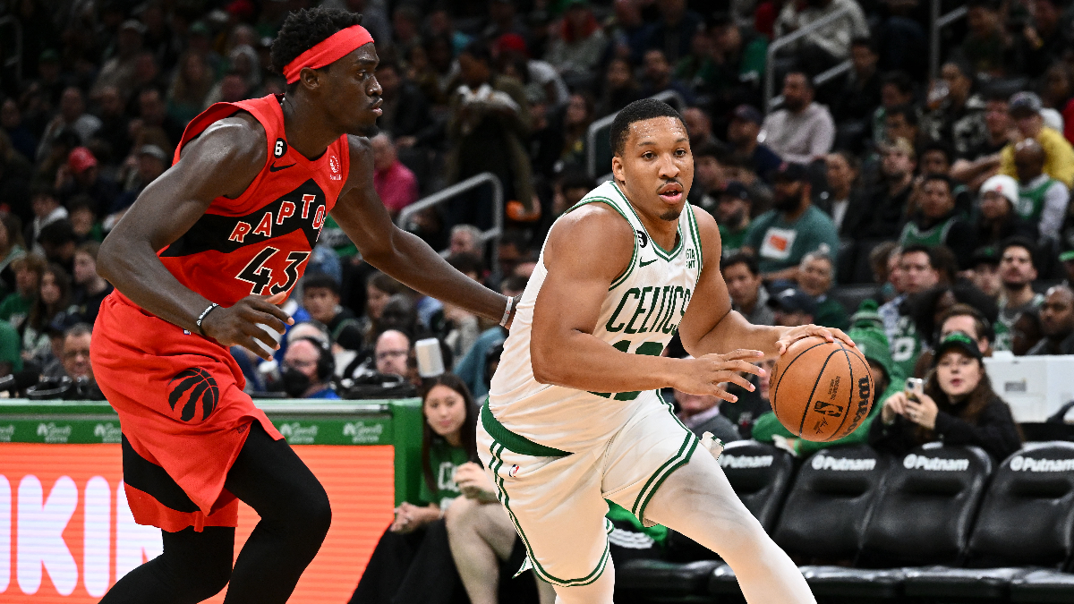 Toronto Raptors forward Pascal Siakam and Boston Celtics forward Grant Williams