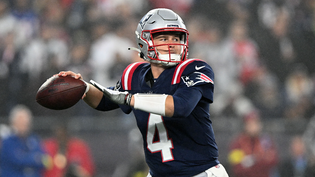 New England Patriots quarterback Bailey Zappe