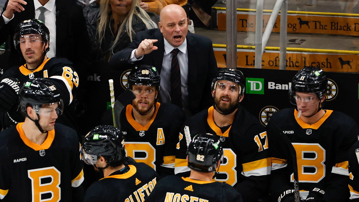 Boston Bruins head coach Jim Montgomery