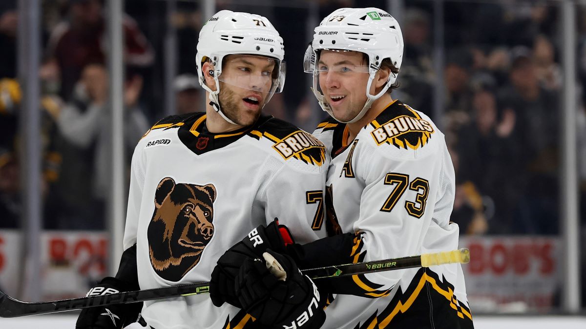 Boston Bruins teammates Charlie McAvoy and Taylor Hall