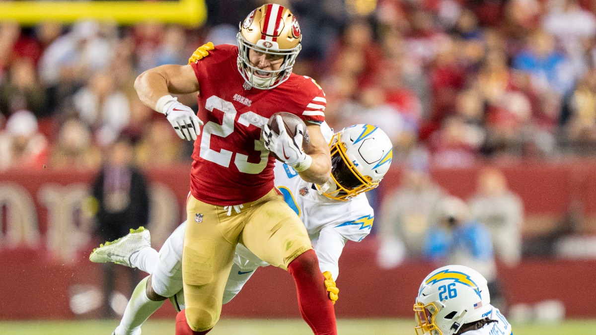 San Francisco 49ers running back Christian McCaffrey