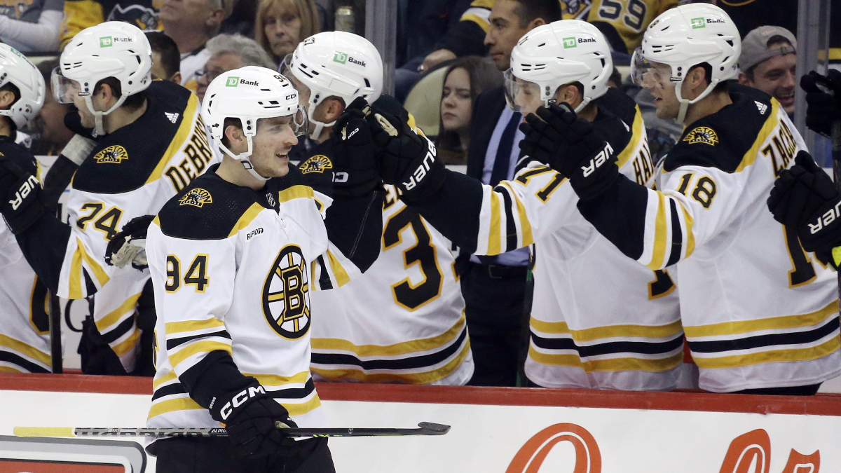 Boston Bruins winger Jakub Lauko
