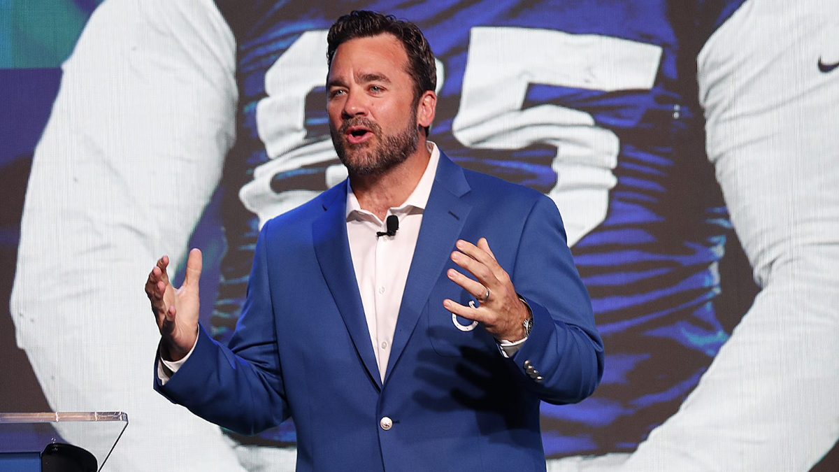 Interim Indianapolis Colts head coach Jeff Saturday