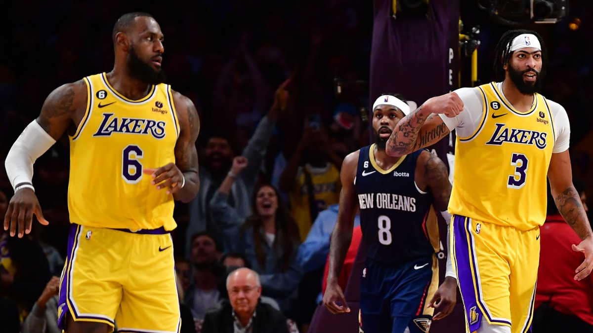 Los Angeles Lakers forward LeBron James, Anthony Davis