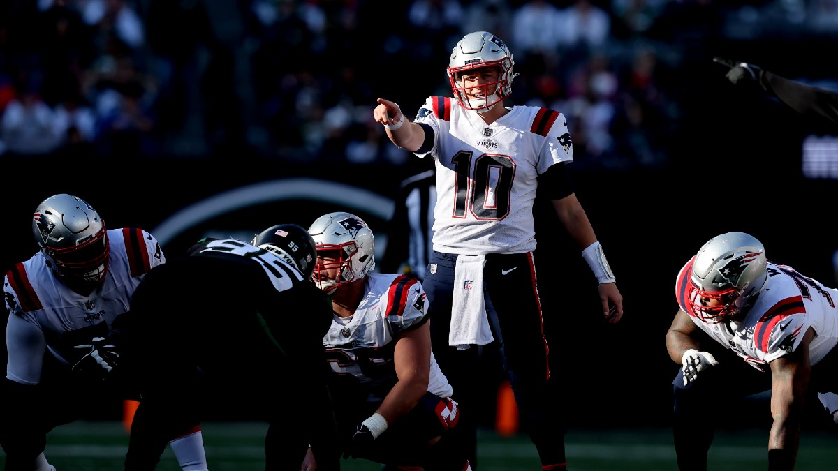 New England Patriots quarterback Mac Jones