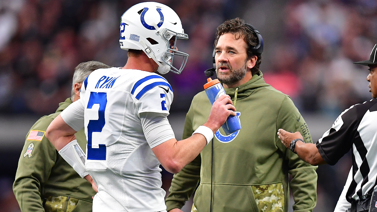 Indianapolis Colts quarterback Matt Ryan and interim head coach Jeff Saturday