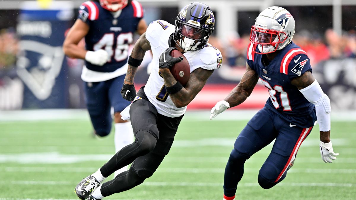Baltimore Ravens wide receiver Rashod Bateman