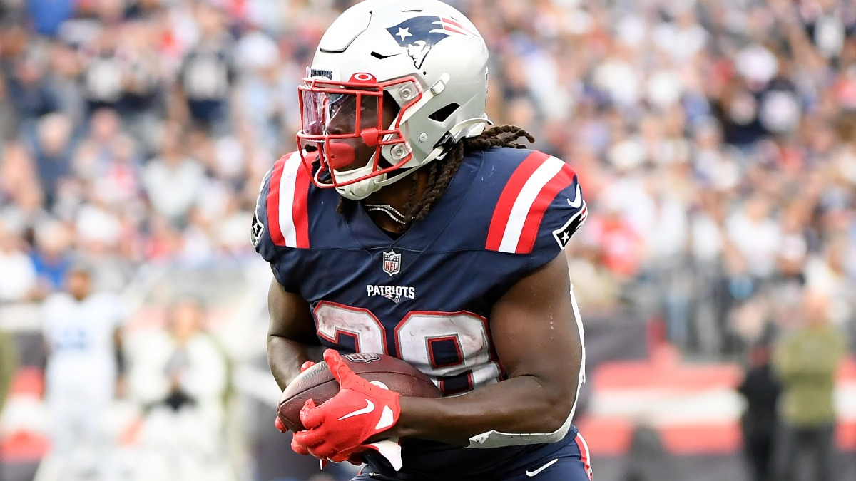 New England Patriots running back Rhamondre Stevenson