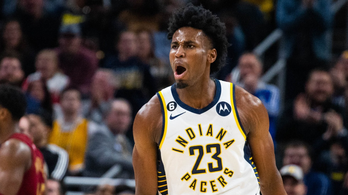 Indiana Pacers forward Aaron Nesmith