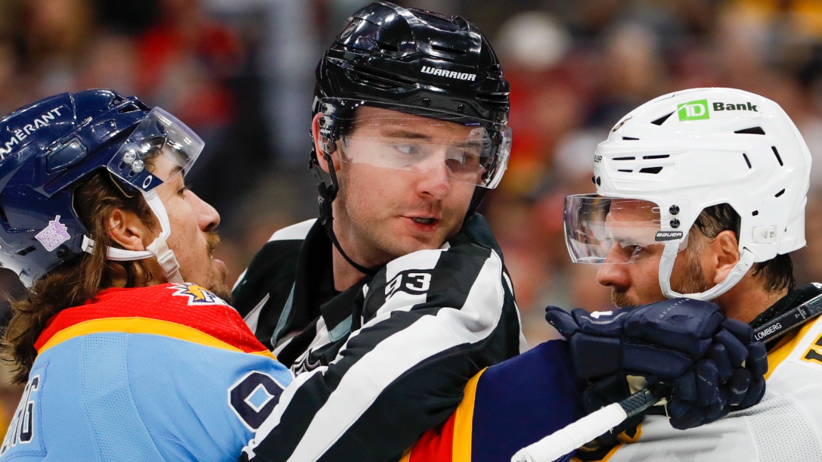 Florida Panthers left wing Ryan Lomberg, Boston Bruins center David Krejci