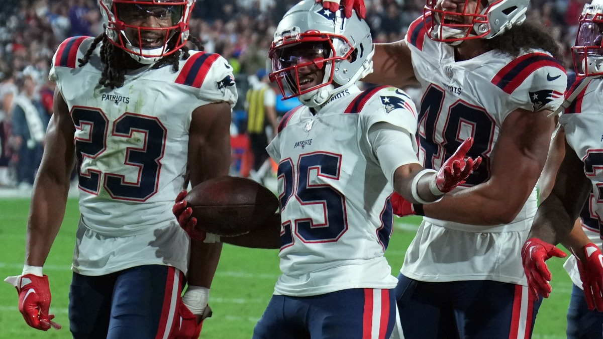 New England Patriots cornerback Marcus Jones