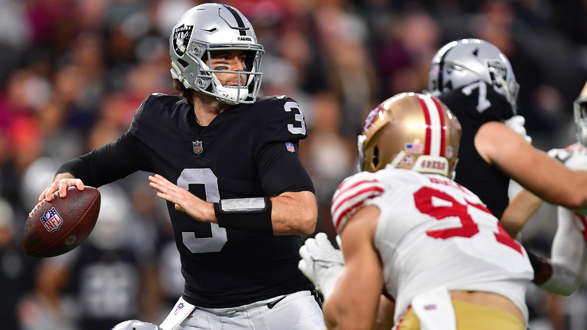 Las Vegas Raiders quarterback Jarrett Stidham