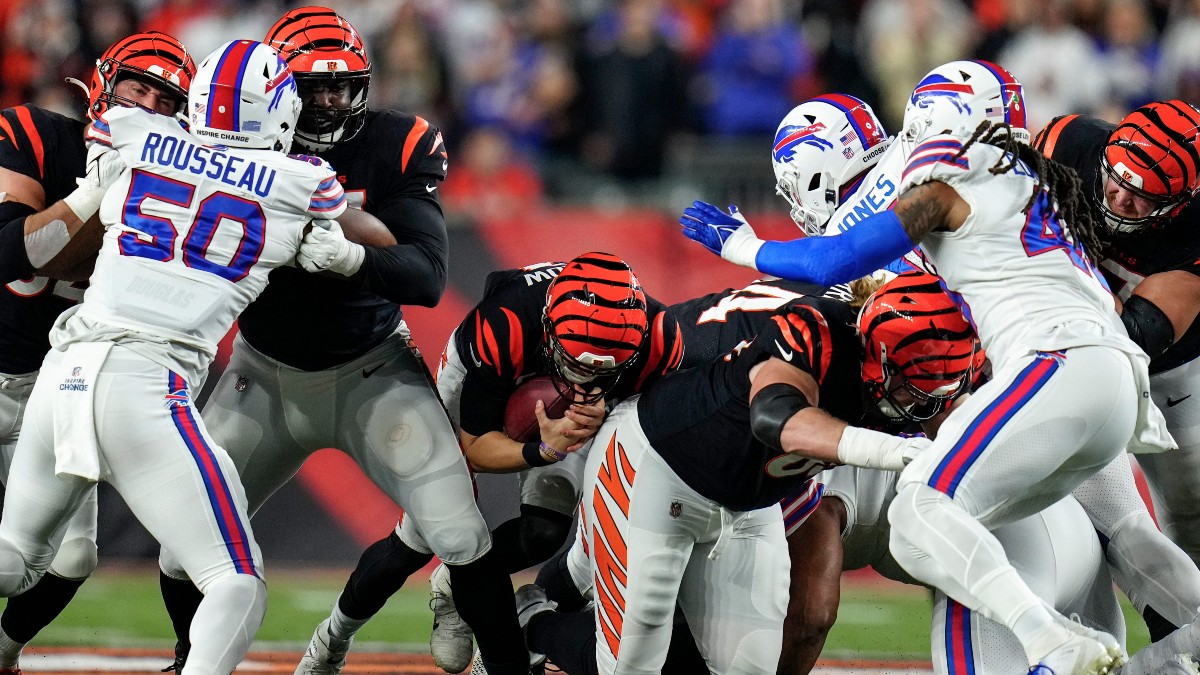 Cincinnati Bengals quarterback Joe Burrow and Buffalo Bills safety Damar Hamlin