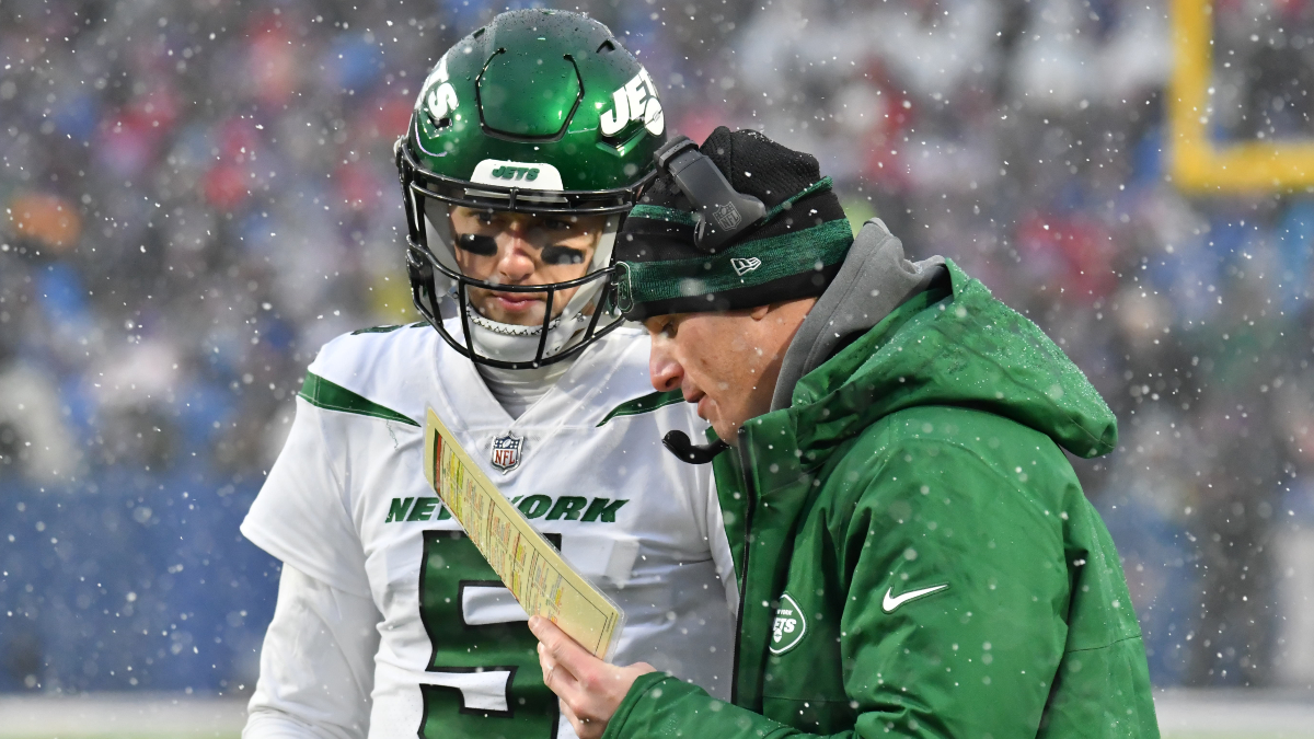 New York Jets quarterback Mike White and NFL coach Mike LaFleur
