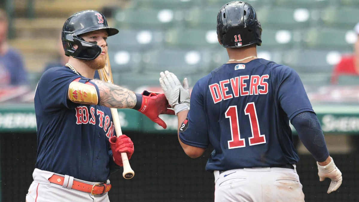 Boston Red Sox outfielder Alex Verdugo, third baseman Rafael Devers