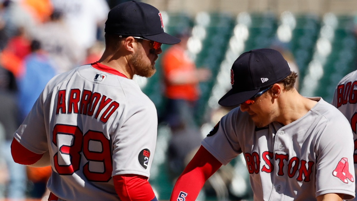 Boston Red Sox infielders Christian Arroyo, Kiké Hernández
