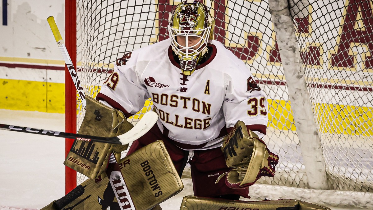 Boston College goalie Abigail Levy