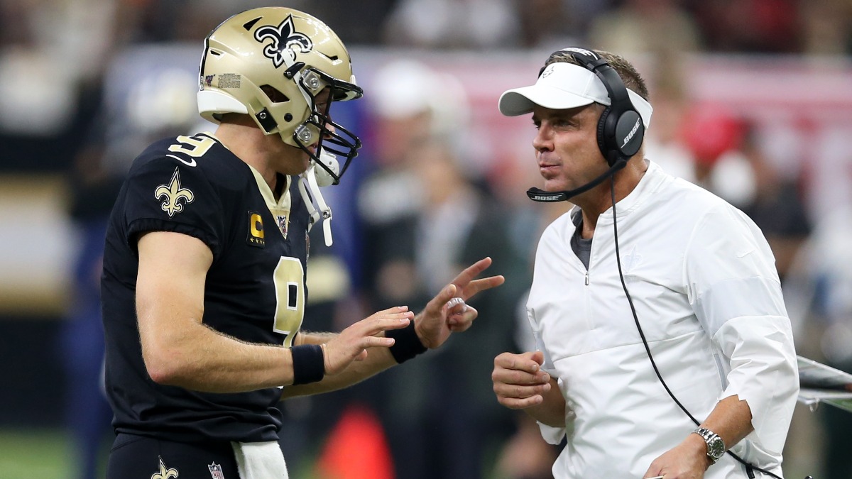 Denver Broncos head coach Sean Payton, former New Orleans Saints quarterback Drew Brees