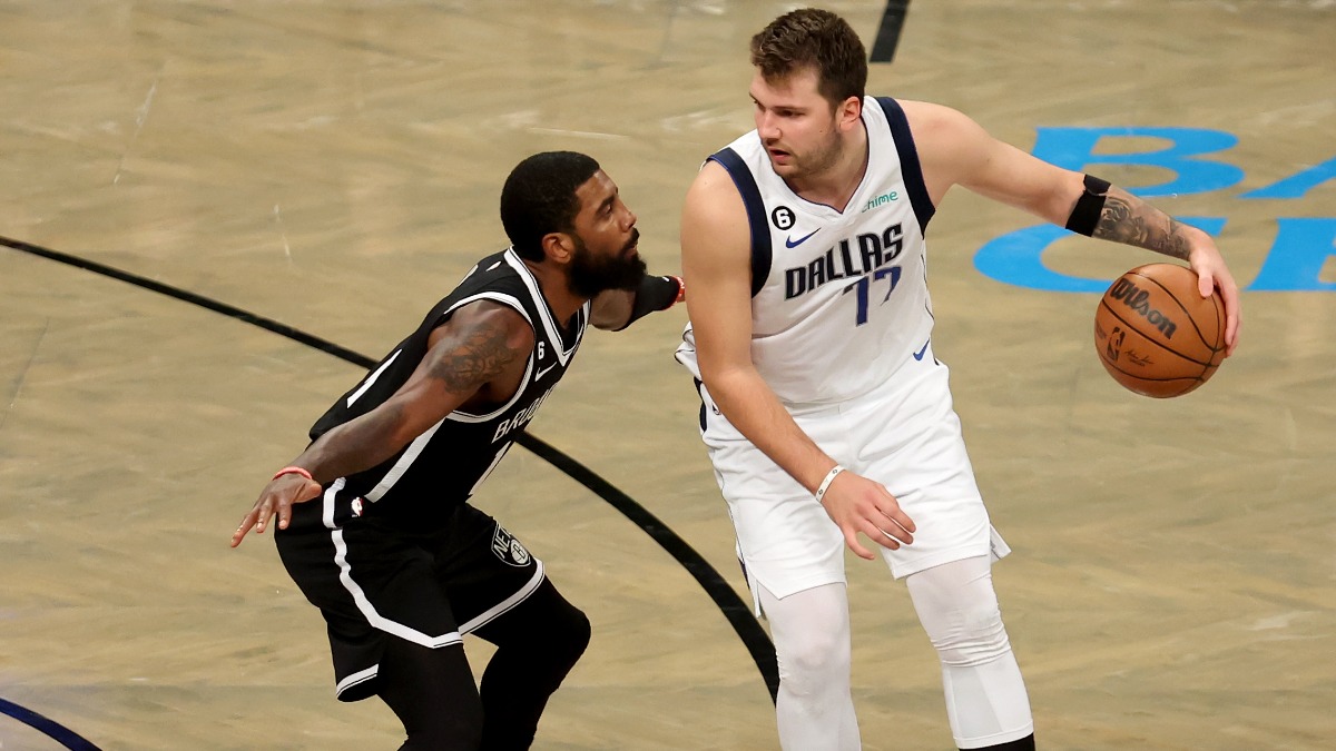 Dallas Mavericks guards Kyrie Irving, Luka Doncic