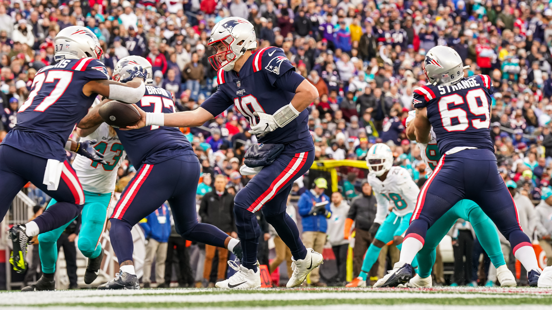 New England Patriots quarterback Mac Jones