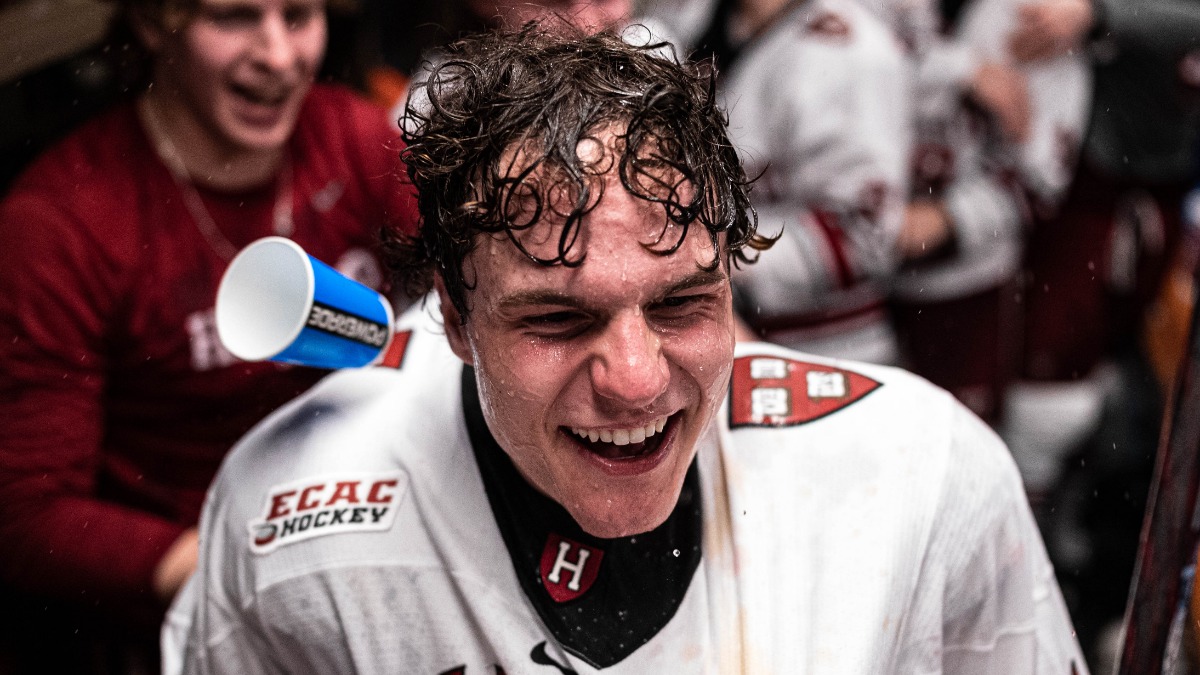 Harvard Crimson forward Marek Hejduk
