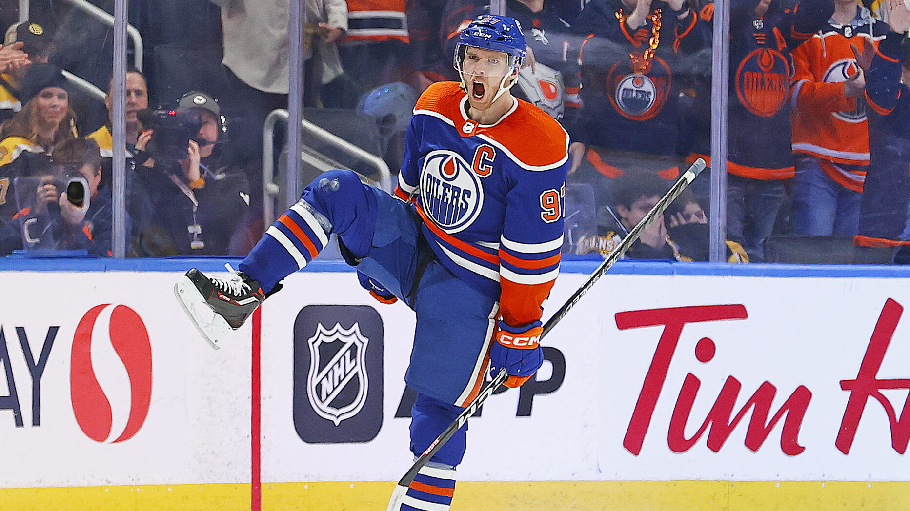 NHL: Boston Bruins at Edmonton Oilers