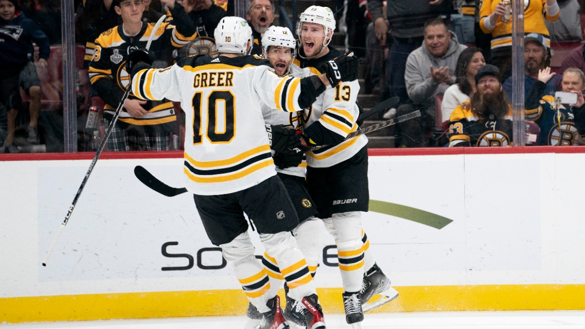 Boston Bruins forward A.J. Greer
