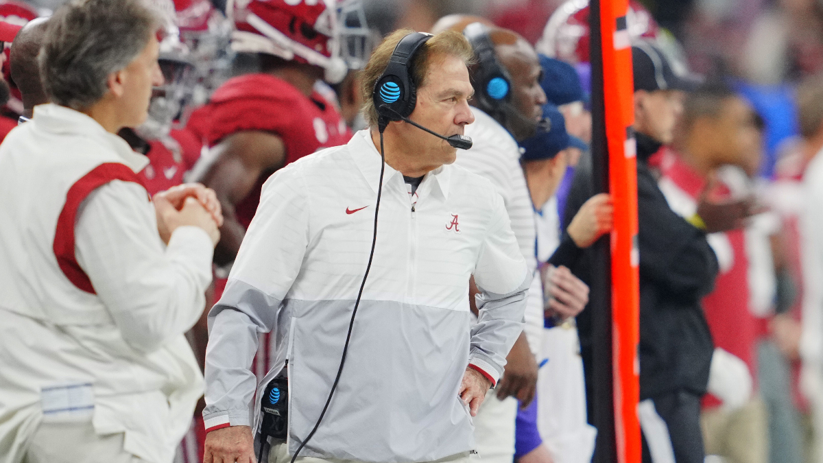 Alabama Crimson Tide head coach Nick Saban