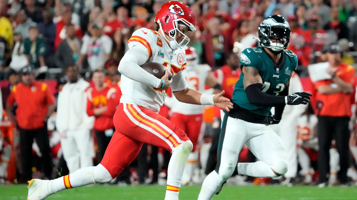 Kansas City Chiefs quarterback Patrick Mahomes, Philadelphia Eagles linebacker Kyzir White