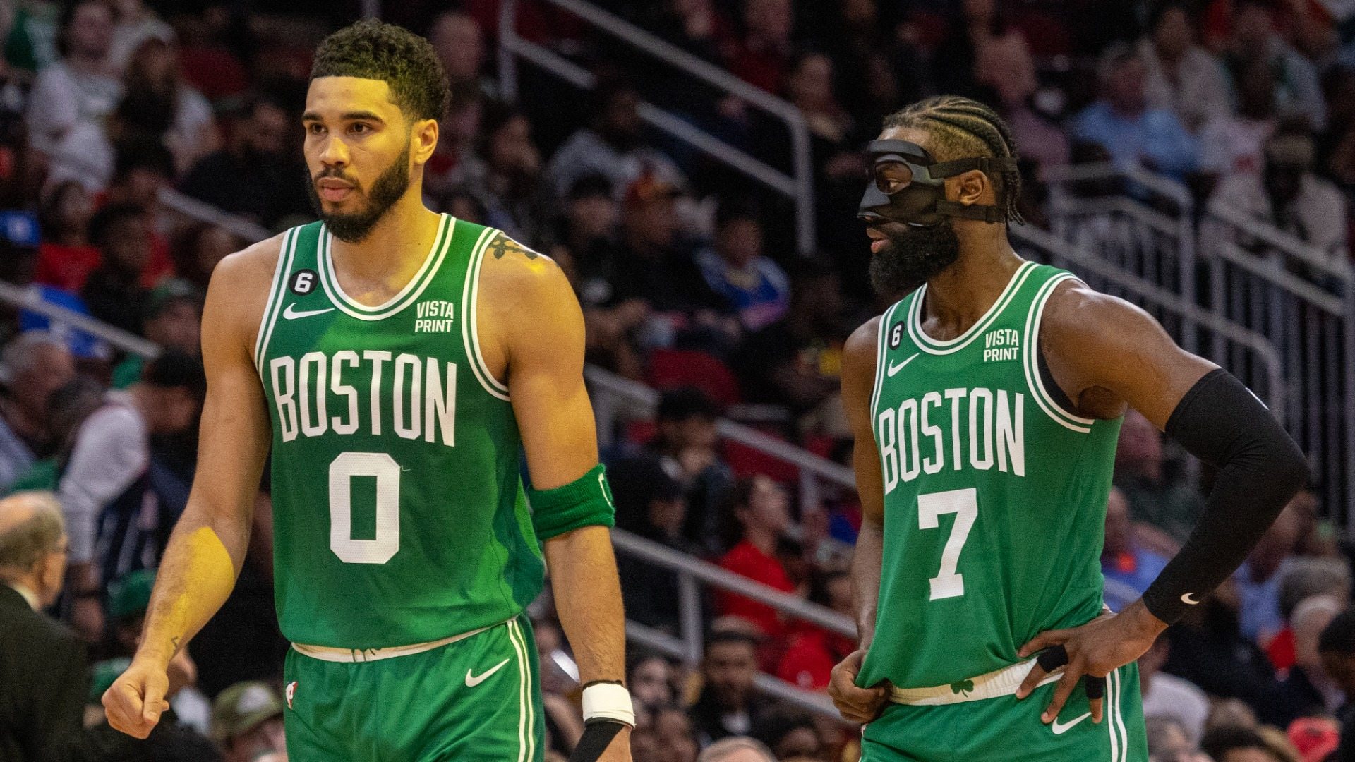 Boston Celtics forward Jayson Tatum, guard Jaylen Brown