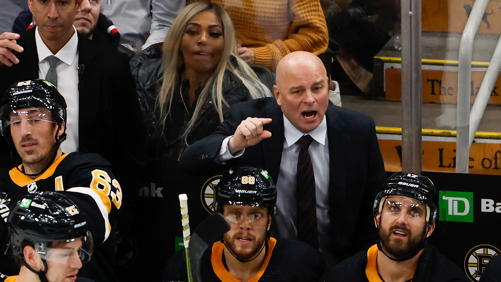 Boston Bruins head coach Jim Montgomery