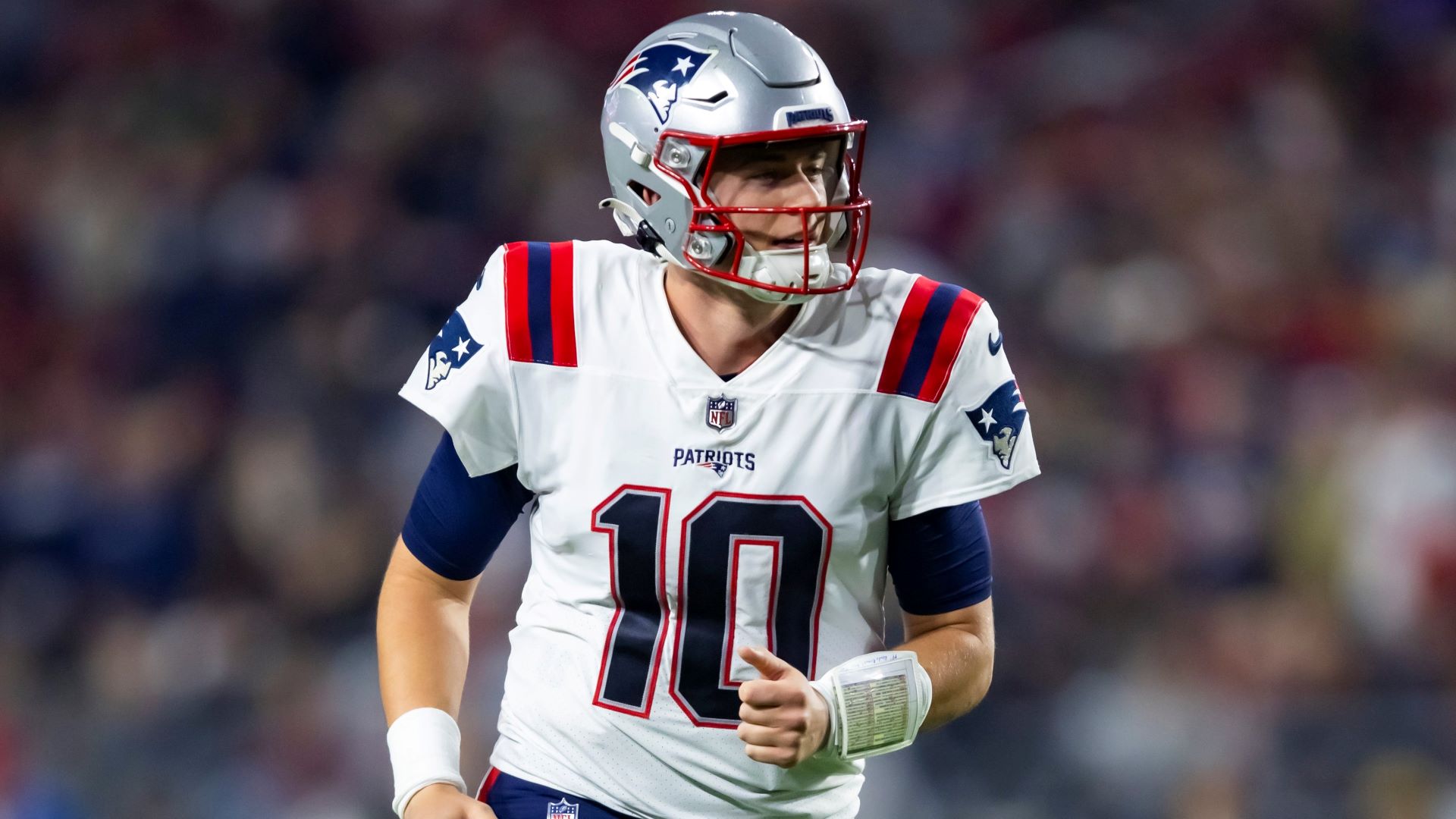 New England Patriots quarterback Mac Jones