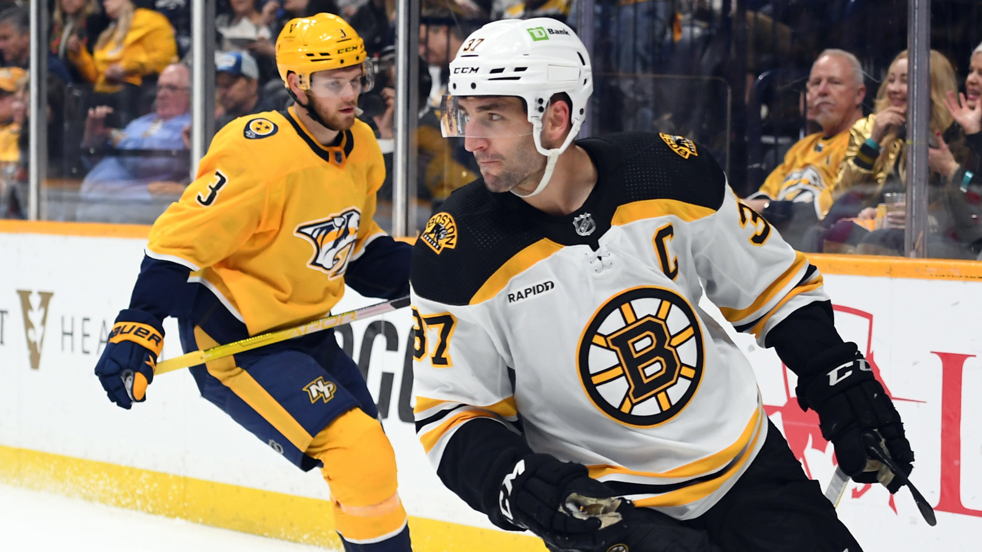 Boston Bruins forward Patrice Bergeron